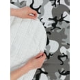 thumbnail image 4 of Camo Reversible Bedspread Set, Camouflage Concept Concealment Artifice Hiding Force Uniform Pattern Fashion, Pillow Shams & Comforter Microfiber Bedding Set, 3 Sizes, Black Grey, by Ambesonne, 4 of 4