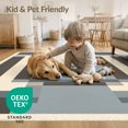 thumbnail image 4 of ODIKA 6'x9' Washable Area Rug Non-Slip, Chair-Friendly, Solid That Structured Panel Layout Featuring Motif Couch Navy for Dining Room, Under Table, Office Décor, 4 of 7