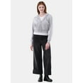 thumbnail image 2 of No Boundaries Cropped Fleece Zip Hoodie, Women’s, 2 of 5