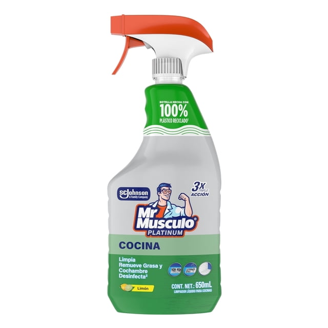 Limpiador desengrasante Mr Músculo cocina platinum trigger limón 650 ml