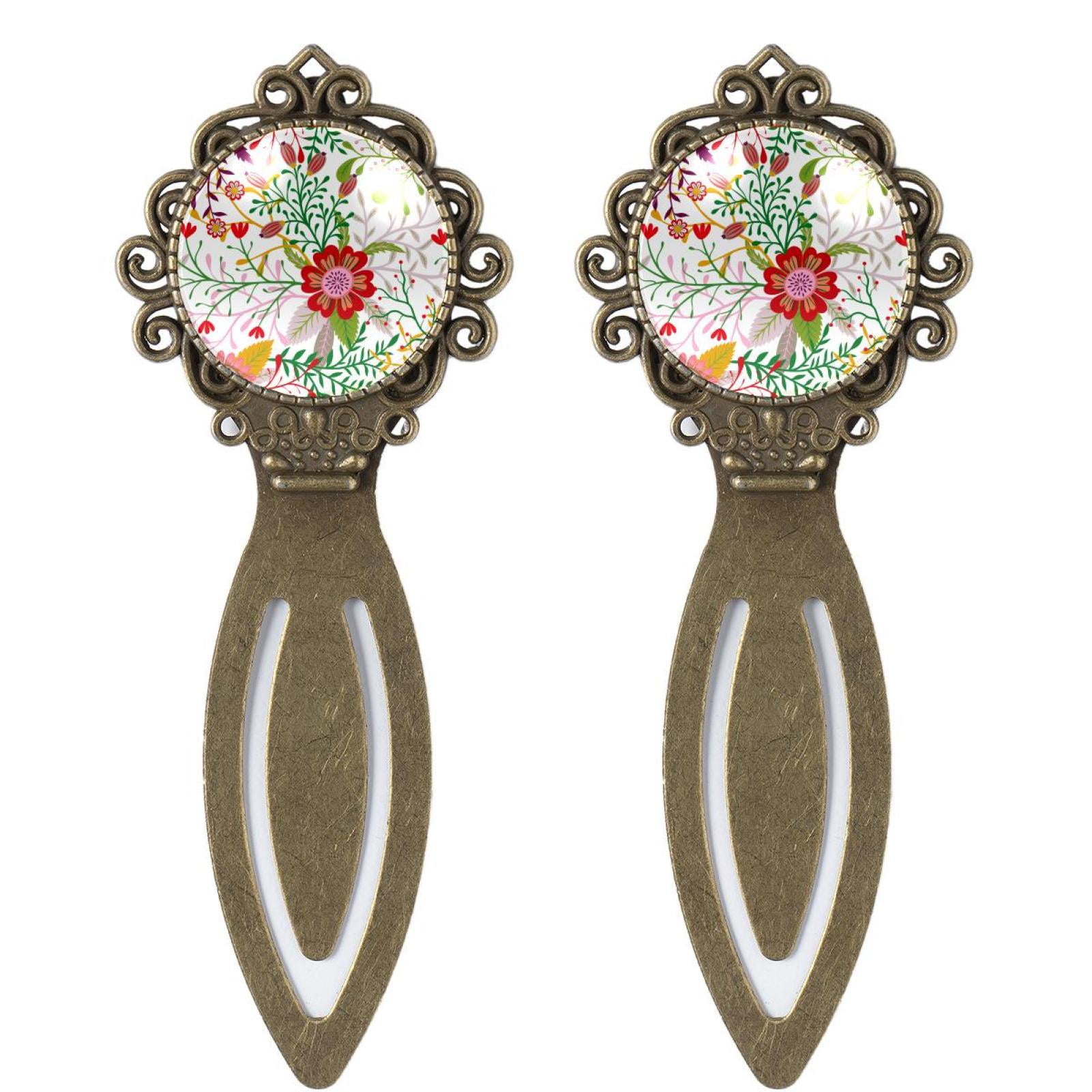 Bookmark Gift Box Set Vintage Bookmarks Page Holder with Crystal Glass