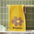 thumbnail image 2 of Unique Bargains Cute Floral Cotton Soft Absorbent Hand Towels Yellow 2-Piece, 2 of 3
