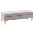 thumbnail image 4 of Pouf de rangement en velours Perry, gris clair, 4 of 9