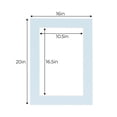 thumbnail image 3 of Baby Blue Acid Free 16x20 Picture Frame Mats with White Core Bevel Cut for 11x17 Pictures - Fits, 3 of 3