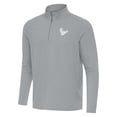thumbnail image 2 of Men's Antigua Gray Houston Texans Intent Quarter-Zip Jacket, 2 of 4