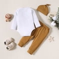 thumbnail image 2 of Gibobby Conjunto de ropa con capucha para niños de manga larga para niños pequeños, pantalones, trajes de para cumpleaños(Blanco,6-9 Meses), 2 of 5