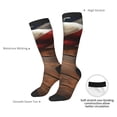 thumbnail image 4 of Goofa Rustic American Flag Wood Pattern Adult Stockings, Color-Block Knee High Socks, Comfortable and Breathable, Soft and Stretchable, Sports, and Decoration, 4 of 5