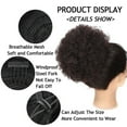 thumbnail image 6 of YSGFHGJW Human Hair Wig,Hair Accessories Elastic Drawstring Loose Curly Bun Hair Extensions Headpieces Women's Synthetic Hair Bun Full Head Short Curly Ponytail,Black, 6 of 7