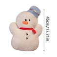 thumbnail image 2 of Binwennn Cartoon Animal Dolls Santa Velvet Pillow Christmas Tree Christmas Deer Snowman Christmas Home Cushions Body Pillows with Cover Zippe Standard Pillowcase Silk Pillowcase with Zipper Pillowcase, 2 of 4