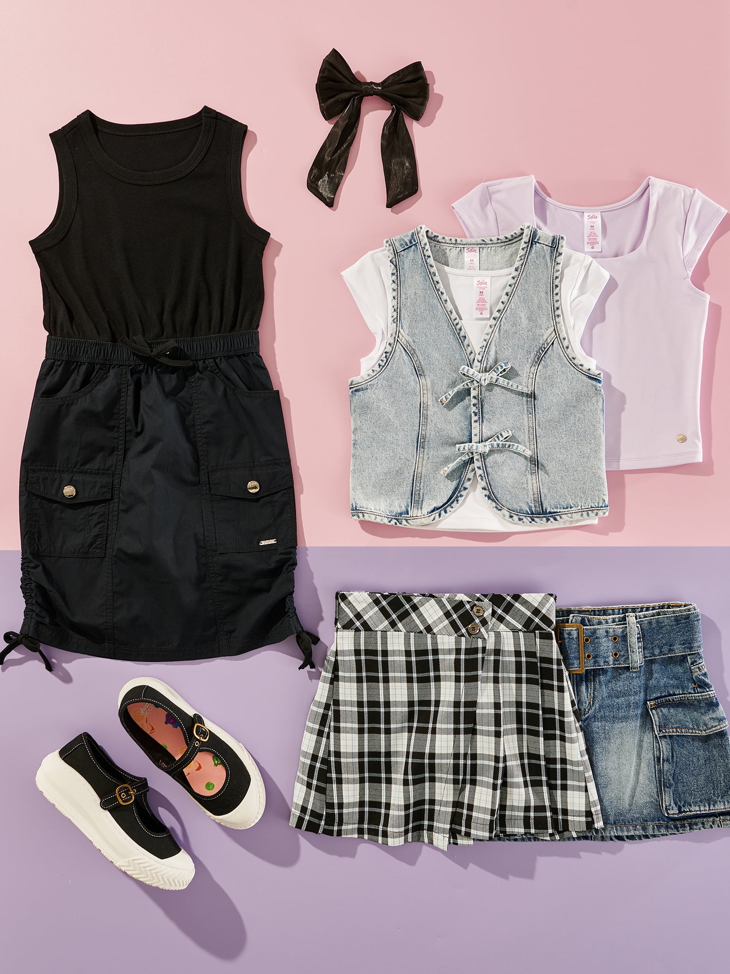 Justice Little Girl & Big Girls Mary Jane Casual Sneakers
