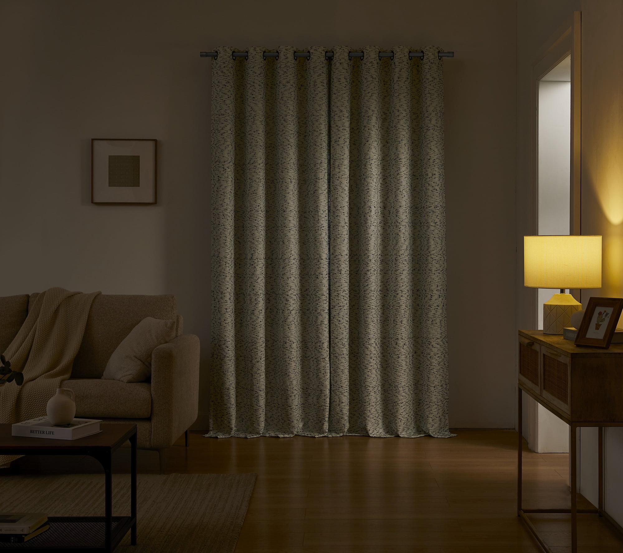 SAN MARCO SUNSHIELD ATELIER Blackout Curtains for Living Spaces, Single Curtain Grommet, 50” x 84”, Green