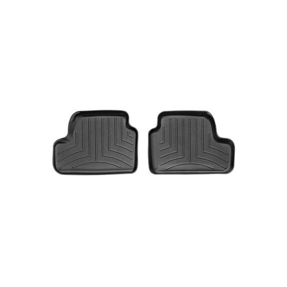 WeatherTech Custom Fit FloorLiners compatible with BMW 335is, 335i, 328i - 2nd Row (2-Piece Liner), Black