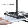 thumbnail image 5 of Junyuan - Estante para platos de cocina para colgar cubiertos, organizador de secado de platos, estante de almacenamiento sobre el fregadero, soporte de pared de 2 niveles con bandeja de drenaje, reve, 5 of 5
