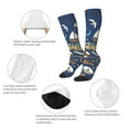 thumbnail image 3 of Naloa Marine Nautical Knee Socks, High Socks Long Stretchy Sock Women Knee High Stocking, Long Socks for Women, 3 of 6