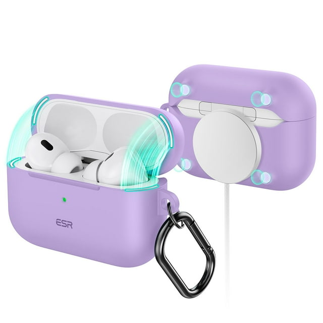 Funda ESR para AirPods Pro de 2.ª generación con MagSafe Purple