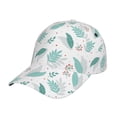 thumbnail image 6 of Lsque Leaf Print Green Baseball Cap Trucker Low Profile Hat Golf Dad Hat Adjustable Original Classic Unconstructed Plain Cap Men Women, 6 of 9