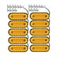 thumbnail image 1 of Unique Bargains Luz de marcador lateral delantera trasera 2 LED impermeable para camión, caravana, furgoneta, camión, RV, plástico ámbar (juego de 10), 1 of 1