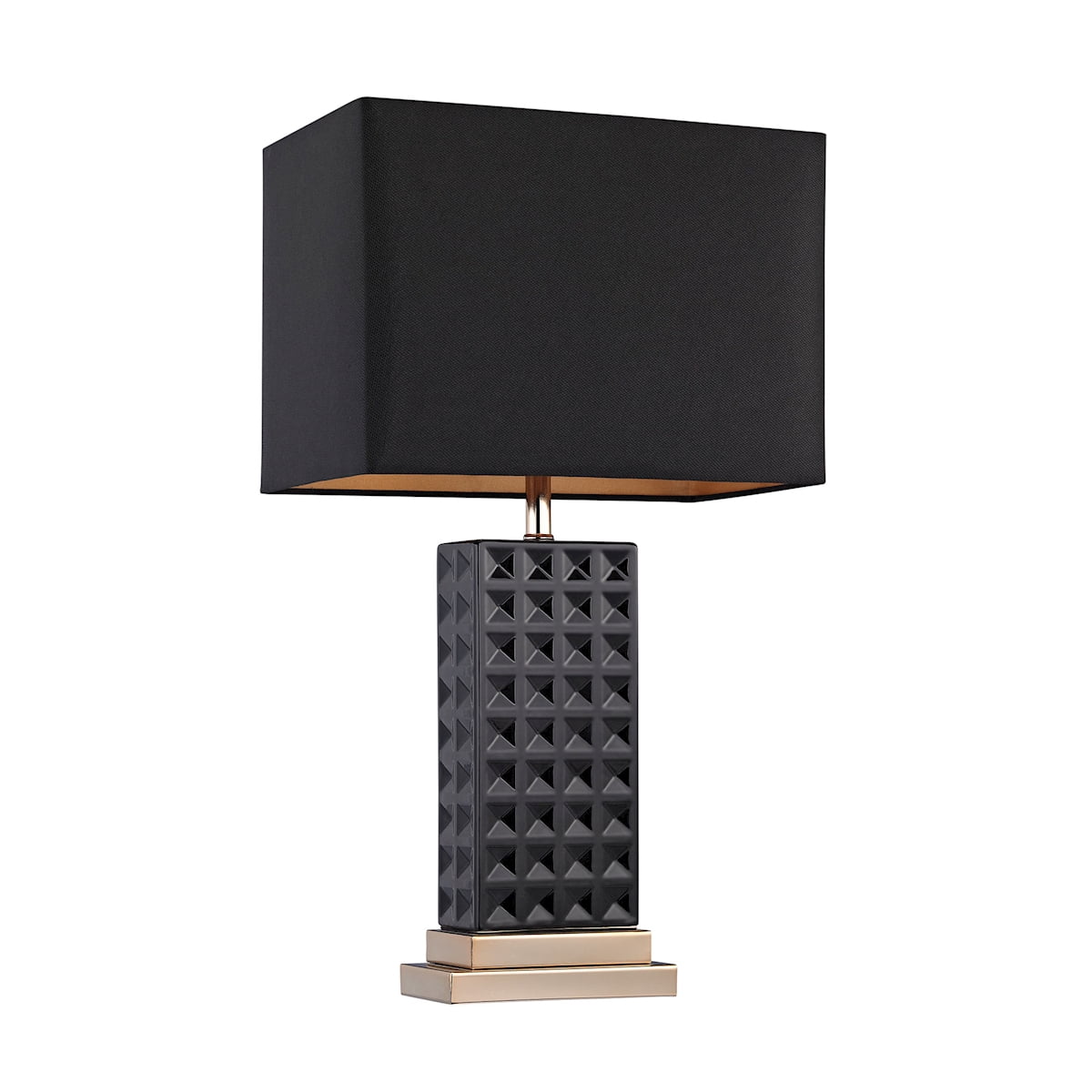 Black Stud Ceramic Table Lamp