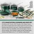 thumbnail image 2 of Granitestone Emerald 17 Nonstick Pots & Pans Set, Cookware Set + Knife Set, 2 of 6