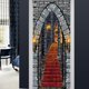 thumbnail image 5 of 3D Halloween Castle Stair Door Stickers, 30 x 79 inch Castle Stairs Realistic Door Wallpaper Sticker for Halloween Decoration, Party Home Removable Wa, 5 of 5