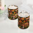thumbnail image 2 of Yayeee 2 Pack Qtip Holder Bathroom Cotton Swab Canister with Lid Clear Dispenser Set, Colorful Mushroom, 2 of 6
