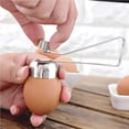 thumbnail image 3 of AAOMASSR 1Pack Egg Cracker Topper, Stainless Steel Egg Opener Eggshell Cutter Kitchen Remover Tool for Raw/Soft Hard Boiled Egg, 3 of 8