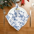 thumbnail image 2 of GZHJMY Set of 4 Blue Wildflower Satin Napkin Square 20 Inches Table Napkins Soft Smooth Decorative Napkins for Wedding Banquet Party Decoration, 2 of 6