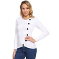 thumbnail image 5 of Purcoar Women's Button Down V-Neck Soft Knit Sweater Cardigan, 5 of 10