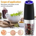 thumbnail image 4 of Battery Operated Stainless Steel Pepper or Salt Grinder (Size 7.9” x 2”), 4 of 5