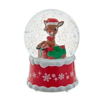 Rudolph The Red Nose Reindeer RU8221 100 mm Kurt Adler Rudolph in Present Water Globe