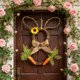 thumbnail image 1 of CaiYueKe Easter Bunny Wreath Spring Door Hanging Decoration Floral Vine Home Decor Indoor Outdoor Holiday Party Front Door Wall Fireplace Rustic Farmhouse, 1 of 7