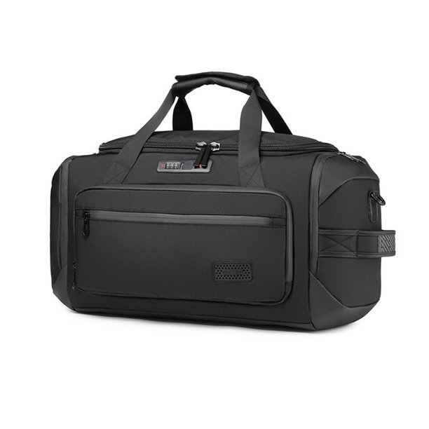 Bolsa de viaje de gran capacidad, bolsa de lona portátil impermeable para fin de semana con compartimento para zapatos, bolsa de viaje de negocios, equipaje para hombres