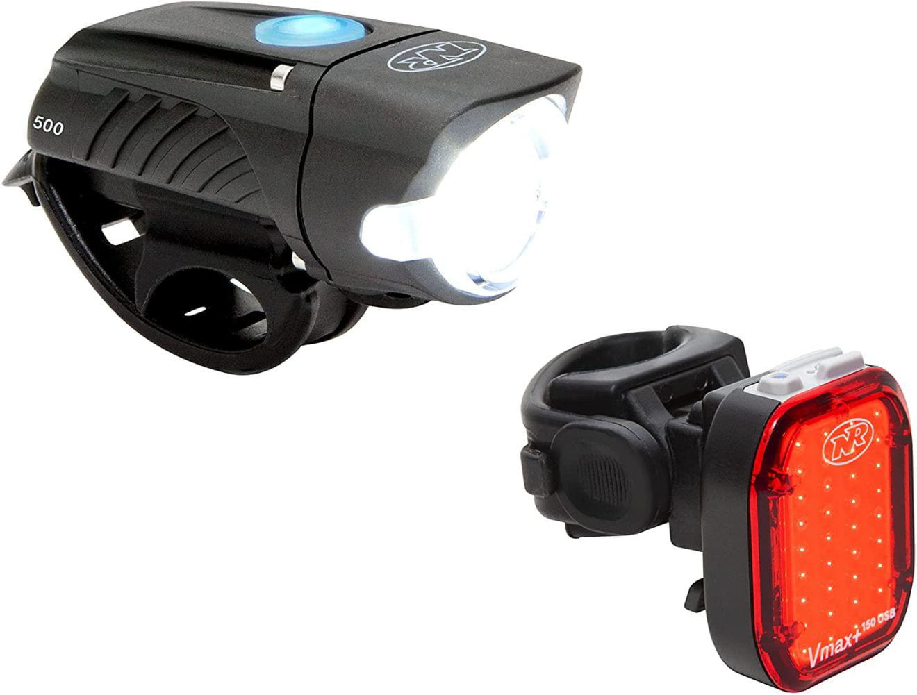 front head LED & rear back beam COB bike lights USB rechargeable set kit MTB BMX 