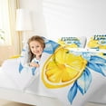 thumbnail image 4 of Manfei Lemon Print Bedding Comforter Set,Hello Lemon Twin Comforter Sets,Blue Leaves Bedding Set For Girls,Super Cozy Room Decor Reversible,2 Pieces, 4 of 8