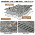 thumbnail image 5 of Cqxid Nappe Liquidation DecorUhome Nappe en Vinyle Robuste Nappe Ronde Nappe Essuyable Housse de Table à Manger Florale Brun, 5 of 5