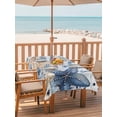 thumbnail image 2 of Outdoor Tablecloth with Umbrella Hole for Patio/Picnic/Party/Camping, Blue Starfish Coastal Waterproof Table Cloth Rectangle Table Cover Washable, Eucalyptus Summer Nautical Shell (60"x 84"), 2 of 8