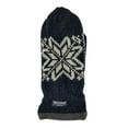thumbnail image 2 of BRUCERIVER Mens Snowflake Knit Mittens with Warm Thinsulate Fleece Lining Size S/M (Black), 2 of 4