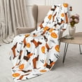 thumbnail image 4 of Halloween Blanket pumpkin halloween dog Throw Blanket for Couch Sofa Bed, Halloween Bedding Plush Throw Blanket, Fuzzy Warm Flannel Blanket for Halloween Bedroom Indoor Decor, 4 of 7