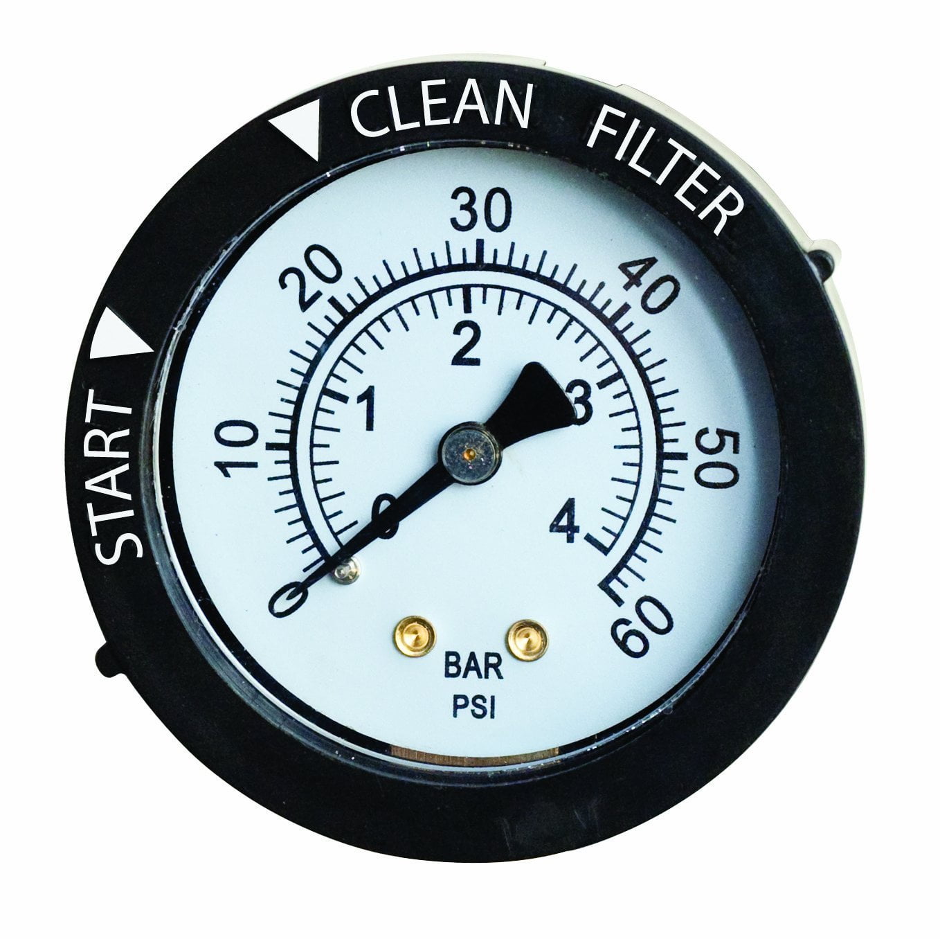 Back Mount Pressure Gauge AC76473, Adjustable Backwash Indicator Dial