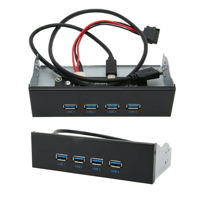 Concentrador de Panel Frontal USB 3.2 Bling Bling de 5,25 pulgadas 4 puertos 10 Gbps