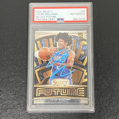 Graded 2022 Panini Select Select Future Jalen Williams #20 PSA A Auto Trading Card