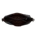 thumbnail image 5 of Wrangler Shoulder Bag for Women Denim Canvas Small Hobo Purse with Stitched Detail & Back Zipper Pocket, Black, 5 of 6