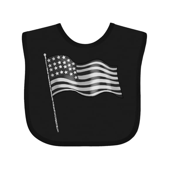 Inktastic American Flag Design Boys or Girls Baby Bib