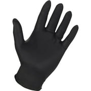 Genuine Joe Titan Disposable Powder Free Nitrile Industrial Gloves Large Black Pack Of 3