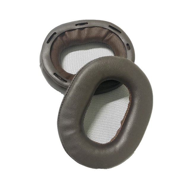 Methold Almohadillas para los oídos Cojines Gaming Cuero Oval Protección auditiva Malla Orejera En la oreja Auriculares Reemplazo de almohadillas para Relojes inteligentes Marrón