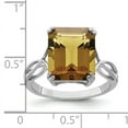 thumbnail image 2 of Primal Silver Sterling Silver Rhodium Whiskey Quartz Ring, 2 of 4