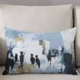 thumbnail image 3 of Abstract Blue Black Throw Pillow Cover 20 x 26 Inch Decorative Pillow Cover Vintage Simple Oil Painting Art Lumbar Pillowcase Seasonal Rectangle Cushion Case for Couch Sofa Bed Living Room, 3 of 7