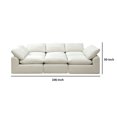 thumbnail image 4 of Benjara Sleeper Sofa with Loose Cushions and Feather Blend Insert, Cream, 4 of 5