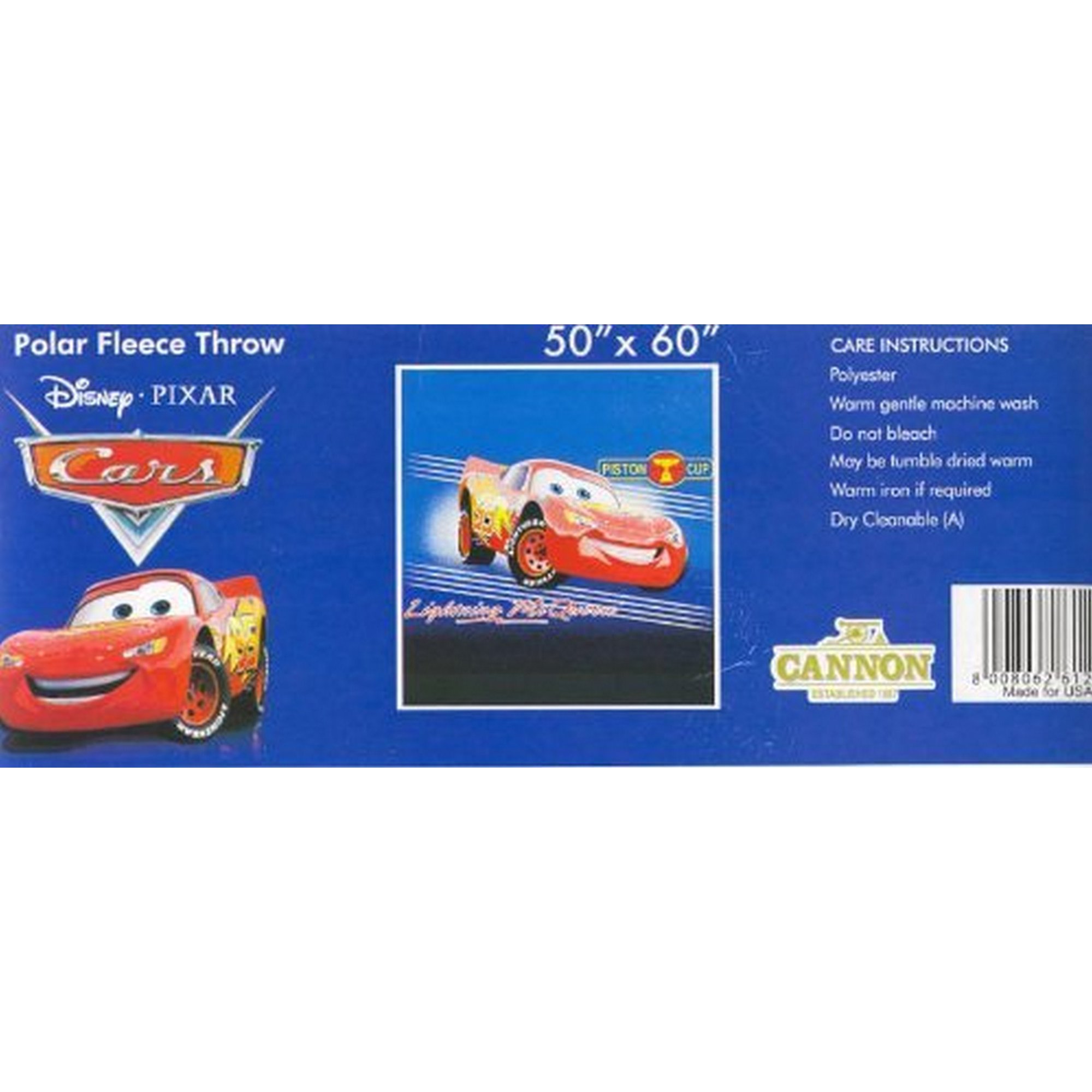 Officially Licensed Wonderful World of Disney Pixar Cars Lightning McQueen  50 X 60 Fleece Throw Blanket - Walmart.com