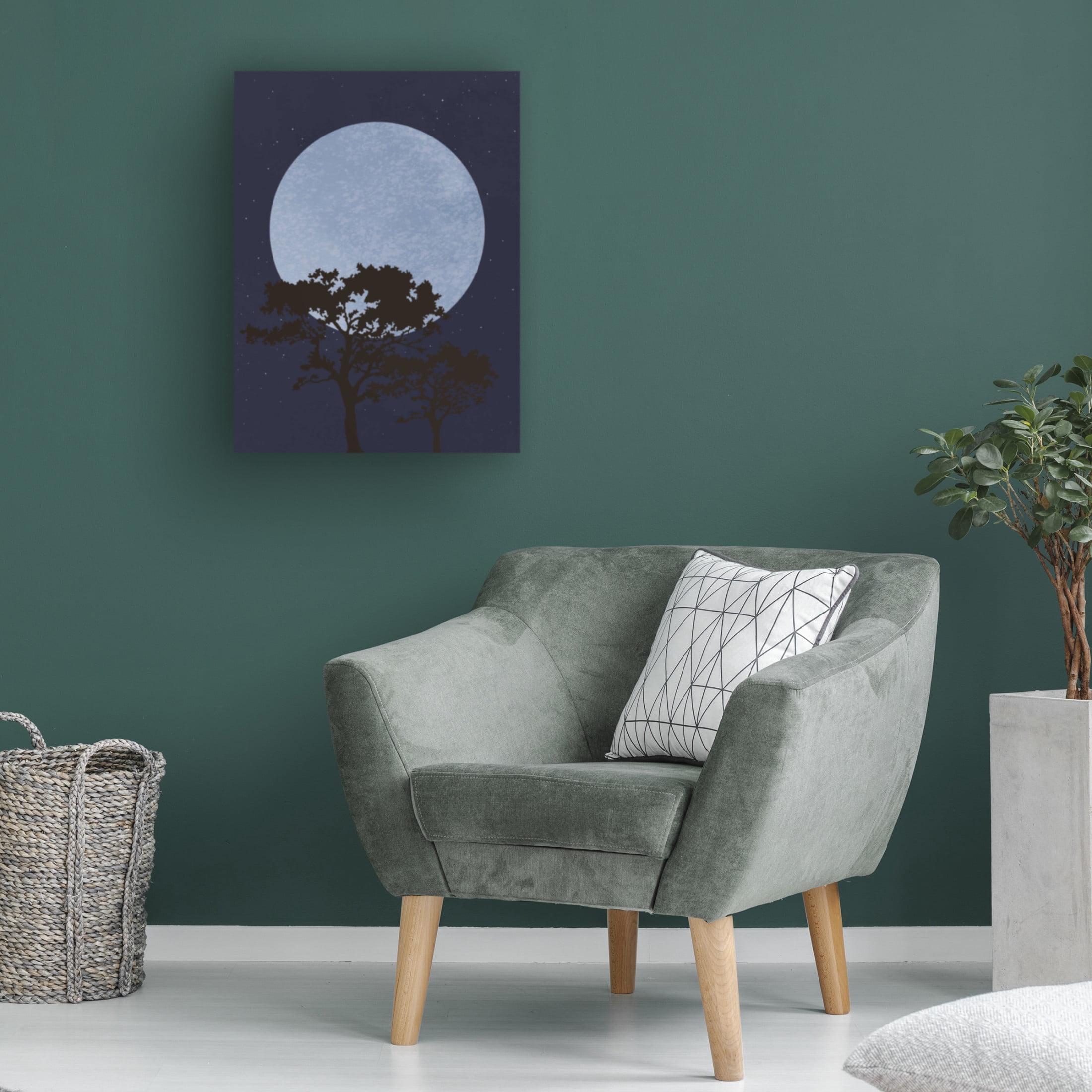 Canvas Wall Art - Pictufy Studio Ii 'Dark Night' Wall Art for Living Room, Bedroom, or Office Décor by Trademark Fine Art - 14 x 19 Inches